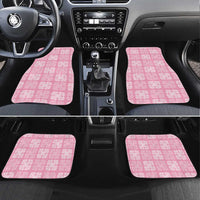 Pink Palaka Quilt Hawaii Car Mats Traditional Hawaii-plaid Pattern - Polynesian Pride