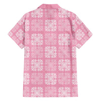Pink Palaka Quilt Hawaii Family Matching Short Sleeve Bodycon Dress and Hawaiian Shirt Traditional Hawaii-plaid Pattern - Polynesian Pride