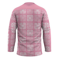 Pink Palaka Quilt Hawaii Hockey Jersey Traditional Hawaii-plaid Pattern - Polynesian Pride