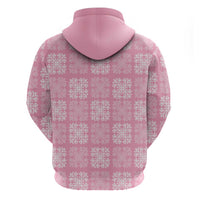 Pink Palaka Quilt Hawaii Hoodie Traditional Hawaii-plaid Pattern - Polynesian Pride