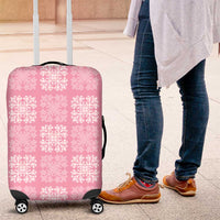 Pink Palaka Quilt Hawaii Luggage Cover Traditional Hawaii-plaid Pattern - Polynesian Pride