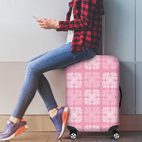 Pink Palaka Quilt Hawaii Luggage Cover Traditional Hawaii-plaid Pattern - Polynesian Pride