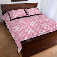 Pink Palaka Quilt Hawaii Quilt Bed Set Traditional Hawaii-plaid Pattern - Polynesian Pride