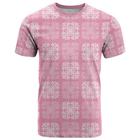 Pink Palaka Quilt Hawaii T Shirt Traditional Hawaii-plaid Pattern - Polynesian Pride