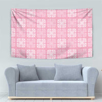 Pink Palaka Quilt Hawaii Tapestry Traditional Hawaii-plaid Pattern - Polynesian Pride