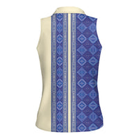 Mabuhay Philippines Festival Women Sleeveless Polo Shirt Yakan Modern Filipiniana Inspired LT14 - Polynesian Pride