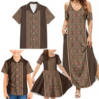 Mabuhay Philippines Festival Family Matching Summer Maxi Dress and Hawaiian Shirt Tnalak Modern Filipiniana Inspired LT14 - Polynesian Pride