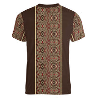 Mabuhay Philippines Festival Women V-Neck T-Shirt Tnalak Modern Filipiniana Inspired LT14 - Polynesian Pride