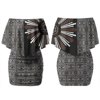 Mabuhay Philippines Festival Couples Matching Off Shoulder Short Dress and Hawaiian Shirt Araw Tnalak Modern Filipiniana Inspired LT14 - Polynesian Pride