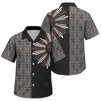 Mabuhay Philippines Festival Family Matching Short Sleeve Bodycon Dress and Hawaiian Shirt Araw Tnalak Modern Filipiniana Inspired LT14 Son's Shirt Black - Polynesian Pride
