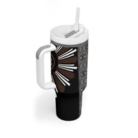 Mabuhay Philippines Festival Tumbler With Handle Araw Tnalak Modern Filipiniana Inspired LT14 - Polynesian Pride