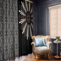Mabuhay Philippines Festival Window Curtain Araw Tnalak Modern Filipiniana Inspired LT14 - Polynesian Pride