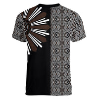 Mabuhay Philippines Festival Women V-Neck T-Shirt Araw Tnalak Modern Filipiniana Inspired LT14 - Polynesian Pride