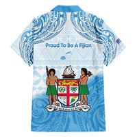 Fiji Day 1970 Family Matching Short Sleeve Bodycon Dress and Hawaiian Shirt Proud To Be A Fijian Tapa Pattern