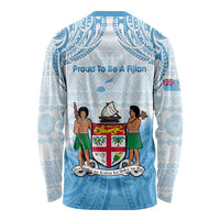 Fiji Day 1970 Long Sleeve Shirt Proud To Be A Fijian Tapa Pattern