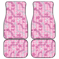 Alaka Aloha Hawaii Car Mats Plumeria Lei With Palaka Motif - Polynesian Pride