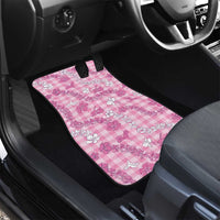 Alaka Aloha Hawaii Car Mats Plumeria Lei With Palaka Motif - Polynesian Pride