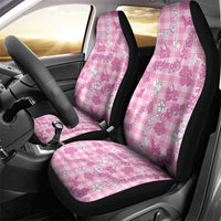 Alaka Aloha Hawaii Car Seat Cover Plumeria Lei With Palaka Motif - Polynesian Pride