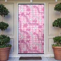 Alaka Aloha Hawaii Door Cover Plumeria Lei With Palaka Motif LT14 Pink - Polynesian Pride