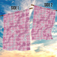 Alaka Aloha Hawaii Garden Flag Plumeria Lei With Palaka Motif - Polynesian Pride