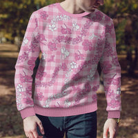 Alaka Aloha Hawaii Ugly Christmas Sweater Plumeria Lei With Palaka Motif - Polynesian Pride