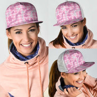 Alaka Aloha Hawaii Mesh Trucker Cap Plumeria Lei With Palaka Motif LT14 - Polynesian Pride