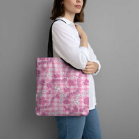 Alaka Aloha Hawaii Tote Bag Plumeria Lei With Palaka Motif LT14 - Polynesian Pride