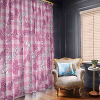 Alaka Aloha Hawaii Window Curtain Plumeria Lei With Palaka Motif - Polynesian Pride