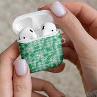 Omaomao Aloha Hawaii AirPods Case Plumeria Lei With Palaka Motif LT14 - Polynesian Pride