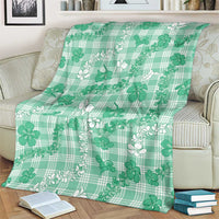 Omaomao Aloha Hawaii Blanket Plumeria Lei With Palaka Motif - Polynesian Pride