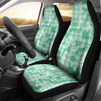 Omaomao Aloha Hawaii Car Seat Cover Plumeria Lei With Palaka Motif - Polynesian Pride