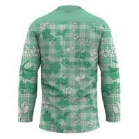 Omaomao Aloha Hawaii Hockey Jersey Plumeria Lei With Palaka Motif LT14 - Polynesian Pride