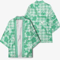 Omaomao Aloha Hawaii Kimono Plumeria Lei With Palaka Motif LT14 - Polynesian Pride