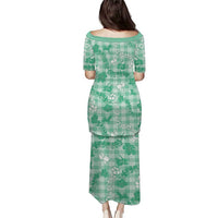 Omaomao Aloha Hawaii Puletasi Plumeria Lei With Palaka Motif - Polynesian Pride