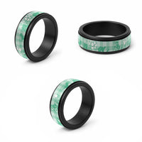 Omaomao Aloha Hawaii Spinner Ring Plumeria Lei With Palaka Motif LT14 - Polynesian Pride