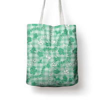 Omaomao Aloha Hawaii Tote Bag Plumeria Lei With Palaka Motif LT14 - Polynesian Pride
