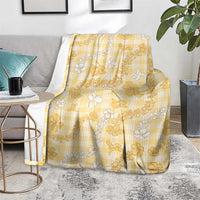 Melemele Aloha Hawaii Blanket Plumeria Lei With Palaka Motif - Polynesian Pride