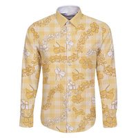 Melemele Aloha Hawaii Family Matching Summer Maxi Dress and Hawaiian Shirt Plumeria Lei With Palaka Motif - Polynesian Pride