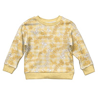 Melemele Aloha Hawaii Kid Ugly Christmas Sweater Plumeria Lei With Palaka Motif - Polynesian Pride