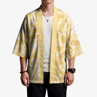 Melemele Aloha Hawaii Kimono Plumeria Lei With Palaka Motif LT14 - Polynesian Pride