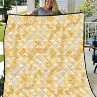 Melemele Aloha Hawaii Quilt Plumeria Lei With Palaka Motif - Polynesian Pride