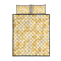 Melemele Aloha Hawaii Quilt Bed Set Plumeria Lei With Palaka Motif - Polynesian Pride