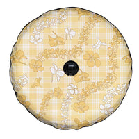 Melemele Aloha Hawaii Spare Tire Cover Plumeria Lei With Palaka Motif - Polynesian Pride