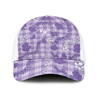 Poni Aloha Hawaii Baseball Net Cap Plumeria Lei With Palaka Motif - Polynesian Pride