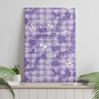 Poni Aloha Hawaii Canvas Wall Art Plumeria Lei With Palaka Motif - Polynesian Pride