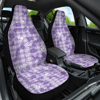 Poni Aloha Hawaii Car Seat Cover Plumeria Lei With Palaka Motif - Polynesian Pride