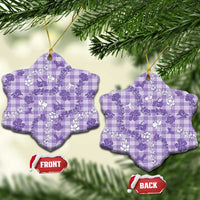 Poni Aloha Hawaii Ceramic Ornament Plumeria Lei With Palaka Motif - Polynesian Pride