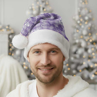 Poni Aloha Hawaii Christmas Santa Hat Plumeria Lei With Palaka Motif - Polynesian Pride