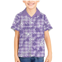 Poni Aloha Hawaii Family Matching Mermaid Dress and Hawaiian Shirt Plumeria Lei With Palaka Motif - Polynesian Pride