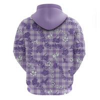 Poni Aloha Hawaii Hoodie Plumeria Lei With Palaka Motif LT14 - Polynesian Pride